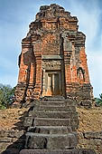 Bakong temple - ancillary tower around the base of the main pyramid.